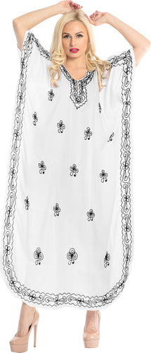 la-leela-lounge-rayon-solid-long-caftan-nightgown-women-OSFM 14-18W [L- 2X]-Ghost White_P732