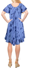 Load image into Gallery viewer, la-leela-rayon-tie-dye-beach-vacation-stretchy-tube-casual-dress-beach-cover-up-blue_3281-plus-size