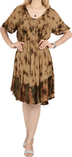 Load image into Gallery viewer, Women&#39;s Caftan Cover up RAYON MAXI DRESS Coverup Beach HAND Tie Dye Floral Cafta