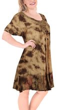 Load image into Gallery viewer, Women&#39;s Caftan Cover up RAYON MAXI DRESS Coverup Beach HAND Tie Dye Floral Cafta