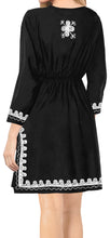 Load image into Gallery viewer, Women&#39;s Swimsuit Rayon Stetchy Embroidered Bikini Beach Cover up Swimwear Black