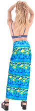 Load image into Gallery viewer, LA LEELA Women Hawaiian Sarong For Women Plus Size Beach Wrap One Size Blue_I811