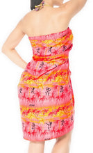 Load image into Gallery viewer, LA LEELA Women Beach Sarong Cover Up Pareo Swimsuit Wrap Skirt One Size Red_I807