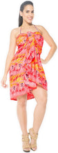 Load image into Gallery viewer, LA LEELA Women Beach Sarong Cover Up Pareo Swimsuit Wrap Skirt One Size Red_I807