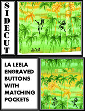 Cargar imagen en el visor de la galería, la-leela-shirt-casual-button-down-short-sleeve-beach-shirt-men-aloha-pocket-Shirt-Green_W48