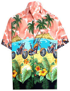 la-leela-shirt-casual-button-down-short-sleeve-beach-shirt-men-aloha-pocket-Blood Red_W165