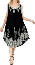 Load image into Gallery viewer, Women&#39;s Caftan Cover up Rayon Plus Size MAXI DRESS Cover Up Hand Tie Dye Tank Ca