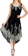 Load image into Gallery viewer, Women&#39;s Caftan Cover up Rayon Plus Size MAXI DRESS Cover Up Hand Tie Dye Tank Ca