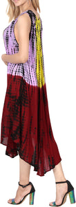 Women's Caftan Cover up Rayon Plus Size Beach MAXI DRESS Tie Dye Casual Evening
