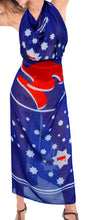 Load image into Gallery viewer, LA LEELA Women&#39;s Swimsuit Sarong Swimwear Cover-Up Wrap Skirt One Size Blue_E592