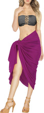 Load image into Gallery viewer, LA LEELA Women&#39;s Chiffon Beach Long Sarong Sheer Bikini Swimsuit Cover up