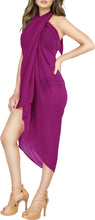 Load image into Gallery viewer, LA LEELA Women&#39;s Chiffon Beach Long Sarong Sheer Bikini Swimsuit Cover up