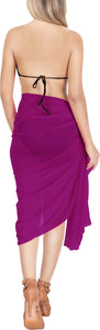 LA LEELA Women's Chiffon Beach Long Sarong Sheer Bikini Swimsuit Cover up