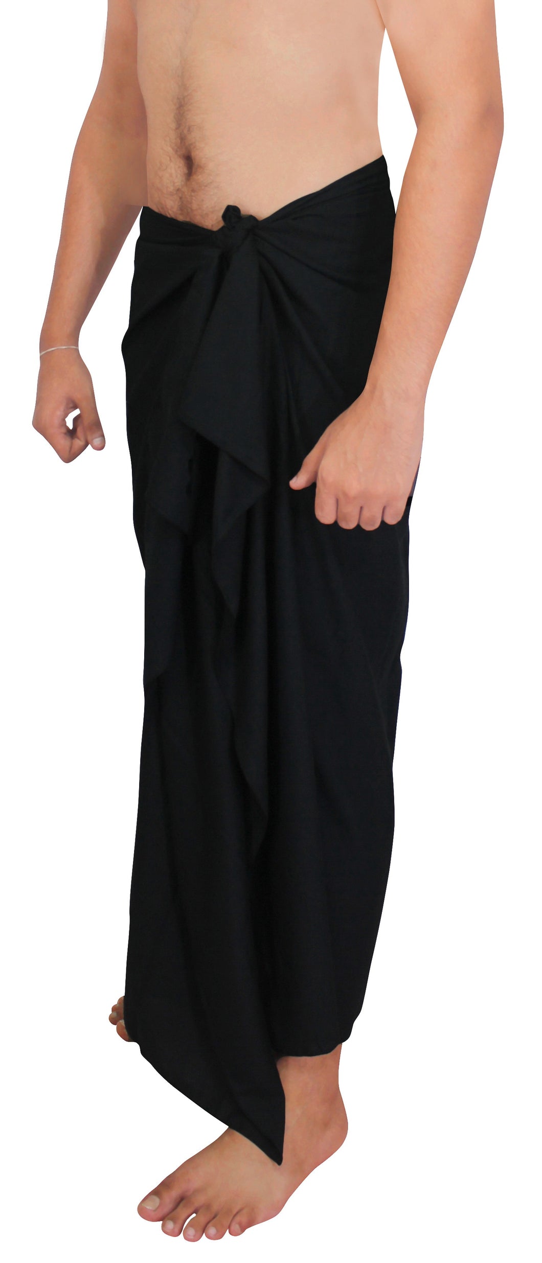 LA-LEELA-Men-Swimsuit-Cover-Up-Sarong-Swimwear-Cover-Up-Wrap-One-Size-Black_U313