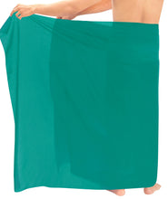 Load image into Gallery viewer, LA LEELA Men Swimwear Cover Up Beach Sarong Swimsuit Wrap 72&quot;x42&quot; Turquoise U309 125449