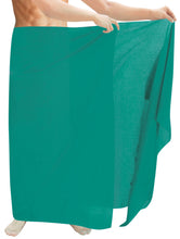 Load image into Gallery viewer, LA LEELA Men Swimwear Cover Up Beach Sarong Swimsuit Wrap 72&quot;x42&quot; Turquoise U309 125449