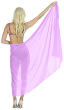Load image into Gallery viewer, la-leela-womens-bikini-beach-wrap-hawaiian-sarong-swimming-suit-bathing-pareo-beachwear-valentines-day-dress-cover-up-long-78x42-violet-125564