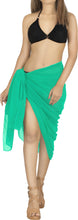 Load image into Gallery viewer, LA LEELA Women&#39;s Chiffon Sheer Plain Long Sarong Pareo Beach Wear Wrap Cover up Swimsuit