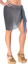 Load image into Gallery viewer, La Leela Women&#39;s Bikini Beach Wrap Hawaiian Sarong Swimming Suit Bathing Pareo Beachwear Dress Cover up Long 68&quot;x42&quot; Grey 125577