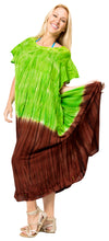 Load image into Gallery viewer, Women&#39;s Caftan Cover up Rayon Long Beach MAXI DRESS Cover Up Hand Tie Dye Green
