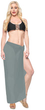 Load image into Gallery viewer, la-leela-womens-bikini-beach-wrap-hawaiian-sarong-swimming-suit-bathing-pareo-beachwear-dress-cover-up-long-68x42-grey-125619