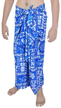 Load image into Gallery viewer, LA LEELA Soft Light Printed Aloha Party Hawaiian Mens 72&quot;X42&quot; Bright Blue 2938 125963