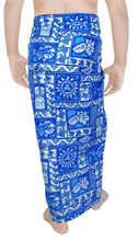 Load image into Gallery viewer, LA LEELA Soft Light Printed Aloha Party Hawaiian Mens 72&quot;X42&quot; Bright Blue 2938 125963