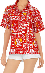 Women Hawaiian Shirt Beach Top Blouses Tank Aloha Casual Holiday Daily wear