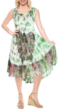 Load image into Gallery viewer, la-leela-rayon-tie-dye-beach-halter-casual-dress-beach-cover-up-long-digital-sea-green_514-plus-size