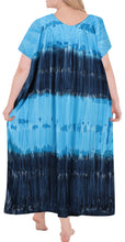 Load image into Gallery viewer, la-leela-rayon-tie-dye-wedding-tunic-long-women-casual-dress-beach-cover-up-light-blue-3340-one-size