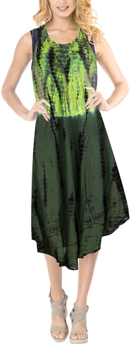 LA LEELA Rayon Tie Dye Maxi Wedding Designer Casual DRESS Beach Cover upes Scary Purple_H664