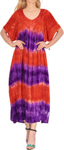 Load image into Gallery viewer, Women&#39;s Caftan Cover up Rayon Cover Up Swimwear Scoop Neck Hand Tie Dye Tank MAX