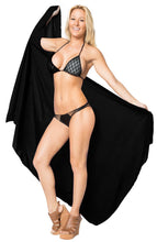 Load image into Gallery viewer, la-leela-rayon-beach-bikini-cover-up-wrap-sarong-solid-88x42-black_5027