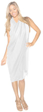 Load image into Gallery viewer, la-leela-rayon-cover-up-suit-womens-beach-sarong-solid-88x42-white_5029-white_g147