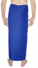 Load image into Gallery viewer, la-leela-men-sarong-rayon-solid-swimsuit-beach-pareo-towel-boy-wrap-72x42-royal-blue_5038