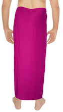 Load image into Gallery viewer, LA LEELA Men Sarong Rayon Solid Swimwear Resort Beach Pareo Boys Wrap 72&quot;X42&quot; Pink_5041