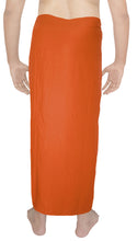 Load image into Gallery viewer, la-leela-men-sarong-rayon-solid-casual-beachwear-swimwear-wrap-mens-72x42-orange_5043