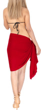Load image into Gallery viewer, LA LEELA Women&#39;s Plain Rayon Short Summer Sarong Beach Wrap Swimsuit Bikini Wrap Cover up