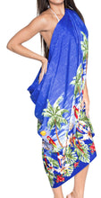 Load image into Gallery viewer, LA LEELA Women&#39;s Beach Swimsuit Sarong Swimwear Cover Up Tie One Size Blue_E775