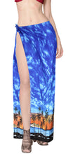 Load image into Gallery viewer, LA LEELA Women&#39;s Beach Cover Up Pareo Canga Swimsuit Sarong One Size Blue_E751