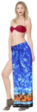 Load image into Gallery viewer, LA LEELA Women&#39;s Beach Cover Up Pareo Canga Swimsuit Sarong One Size Blue_E751