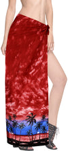 Load image into Gallery viewer, LA LEELA Women Sarong Pareo Swimsuit Skirt Beach Cover Up Wrap One Size Red_E749