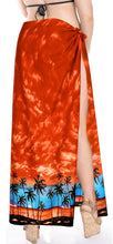 Load image into Gallery viewer, LA LEELA Women Boho Sarong Swimwear Cover Up Beach Wrap One Size Plus Orange_E746