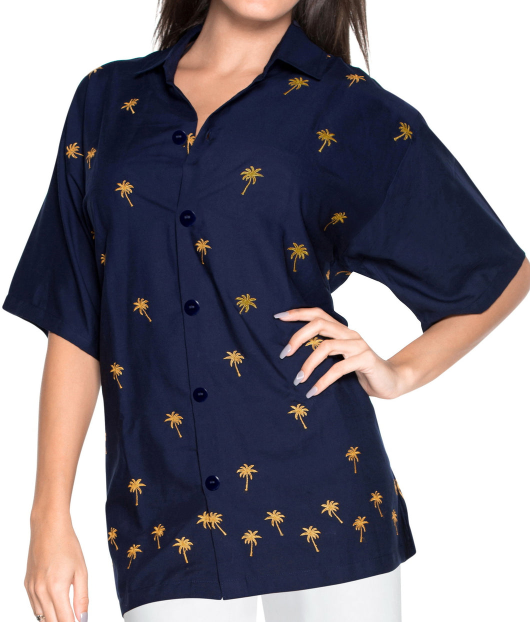 la-leela-womens-beach-casual-hawaiian-blouse-short-sleeve-button-down-shirt-navy-blue-aloha