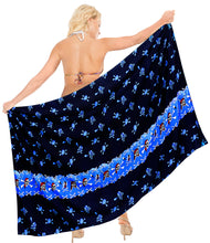 Load image into Gallery viewer, la-leela-soft-light-cover-up-swim-wrap-sarong-printed-78x39-bright-blue_2790