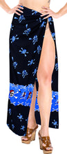 Load image into Gallery viewer, la-leela-soft-light-cover-up-swim-wrap-sarong-printed-78x39-bright-blue_2790