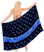 Load image into Gallery viewer, la-leela-soft-light-bathing-suit-women-sarong-printed-88x42-bright-blue_2524