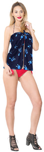 LA LEELA Women Beachwear Bikini Cover up Wrap Pareo Dress Swimwear Mini Sarong