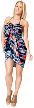 Load image into Gallery viewer, LA LEELA Women&#39;s Beach Pareo Swimsuit Bikini Wrap Swimwear Sarong Coverups for Women One Size Coal, Floral Botanical