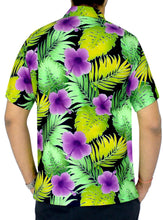 Load image into Gallery viewer, la-leela-mens-regular-size-beach-hawaiian-shirt-aloha-tropical-beach-front-pocket-short-sleeve-violet
